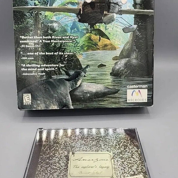 AmerZone PC Game Big Box Ubisoft Windows 95 98 ME 2001 Box & 4 CDs - Picture 6 of 9